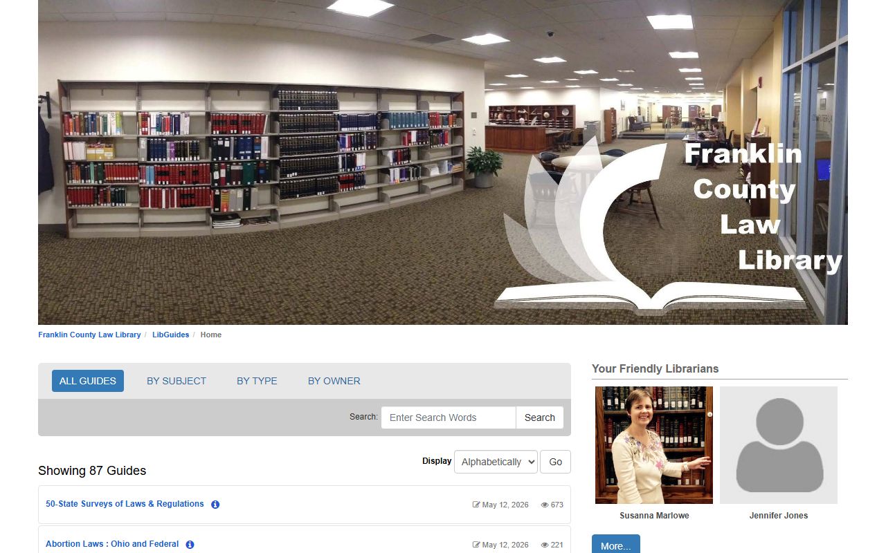 Franklin County court records research guides at the Franklin County Law Library