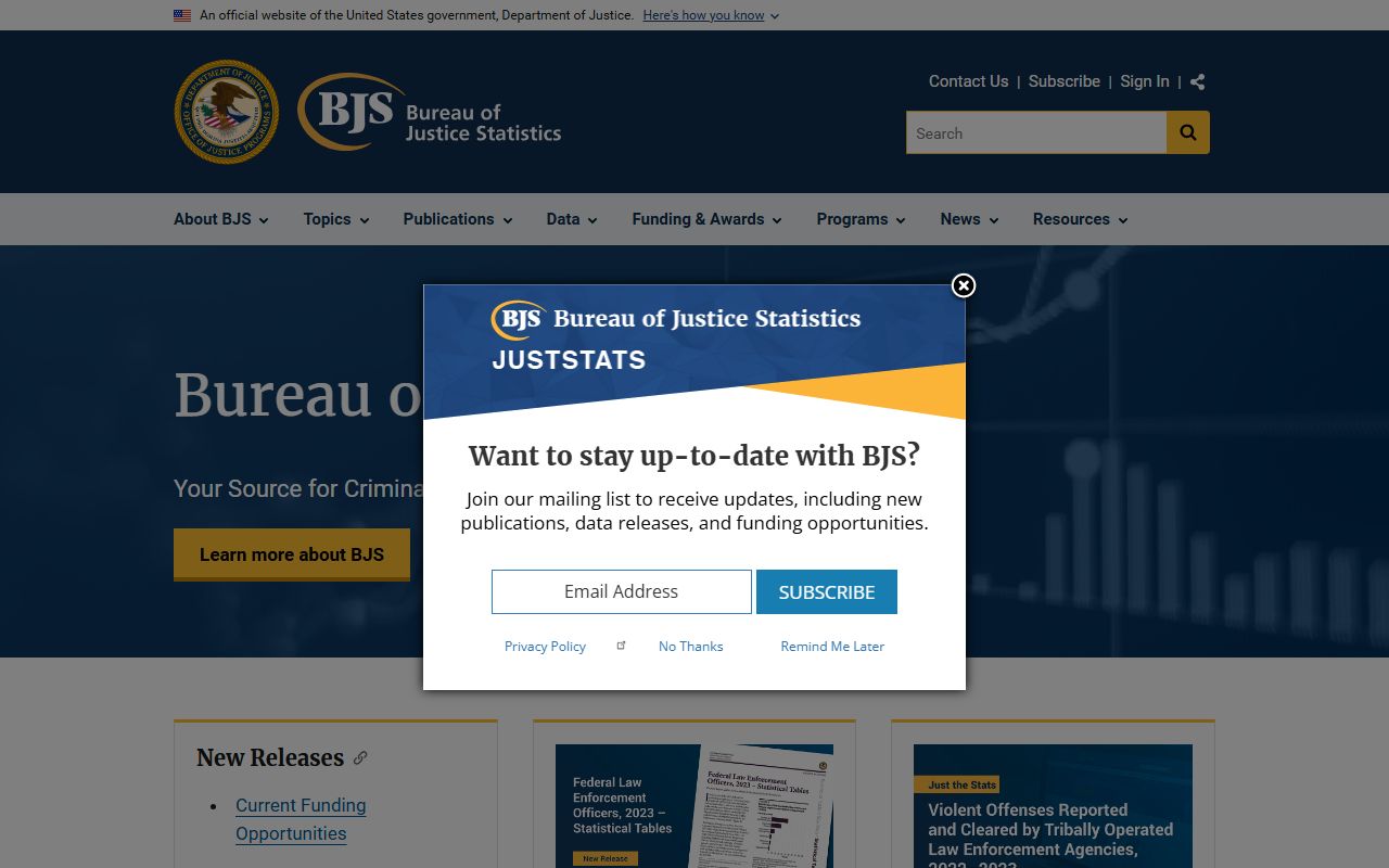 Franklin County inmate population data source at the Bureau of Justice Statistics